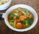 小松菜となめこの野菜スープ